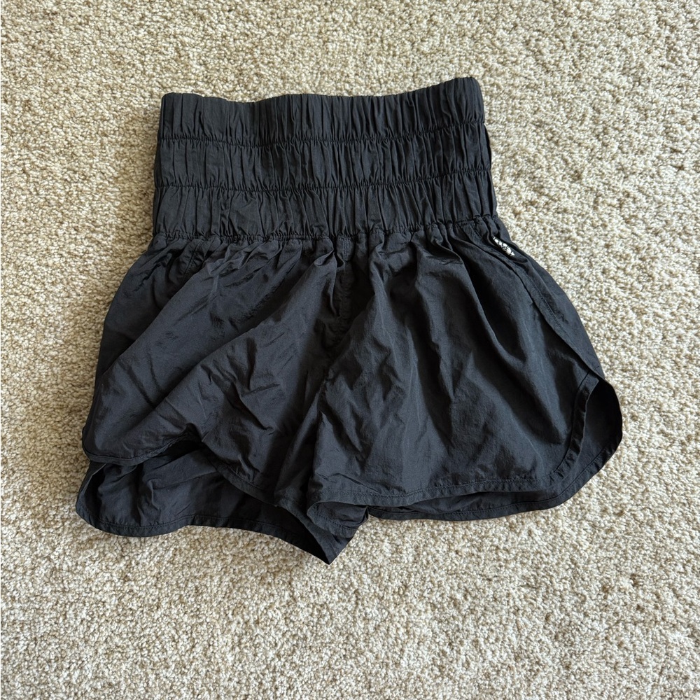 FP Movement Black Athletic Shorts with Elastic Waistband